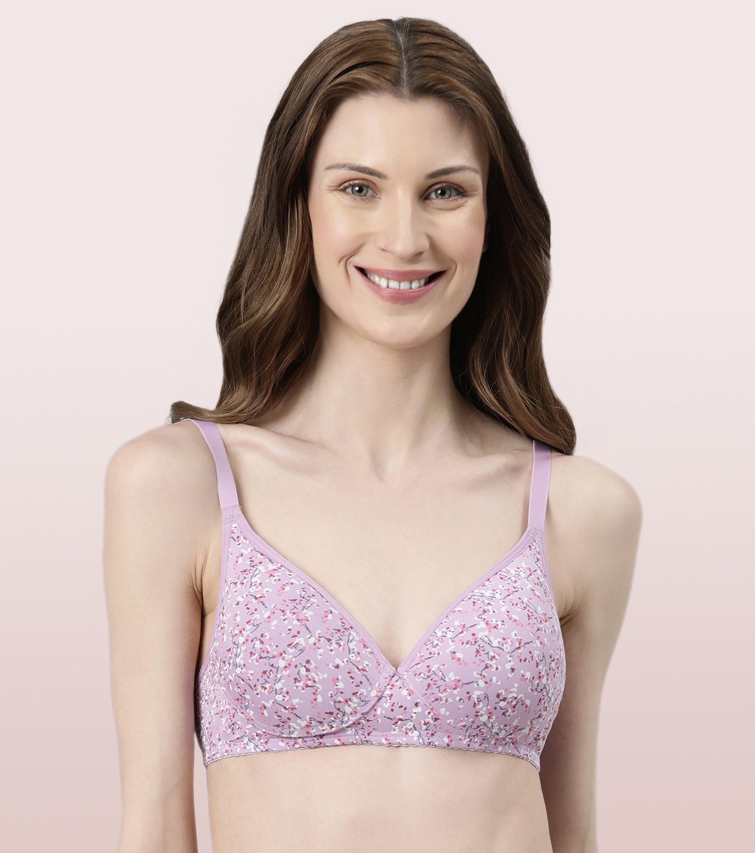 Buy Enamor Padded Non-Wired Full Coverage T-Shirt Bra - Skin at Rs
