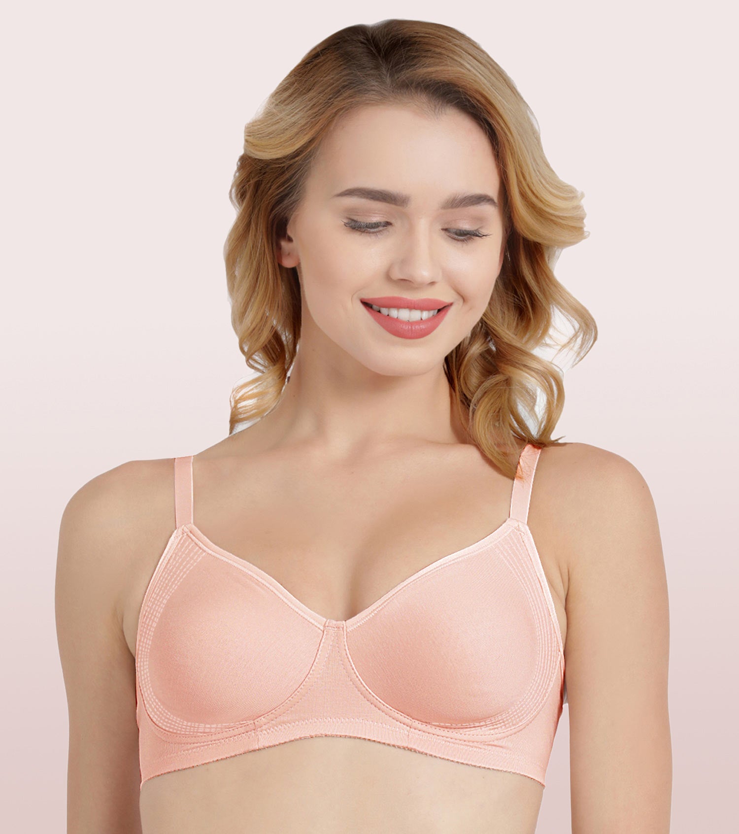 Enamor A042 Side Support Shaper Classic Bra - Supima Cotton Non-Padded  Wirefree - Bearberry - A042