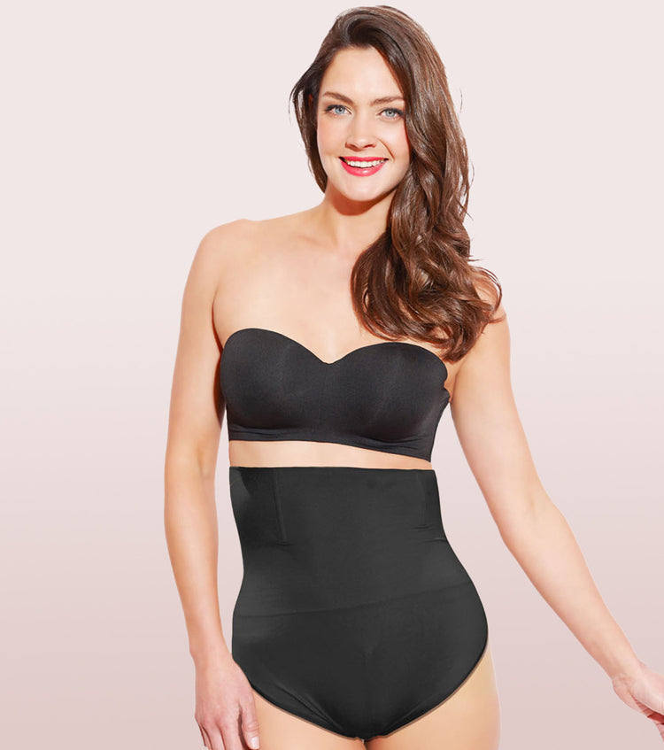 Buy Clovia Women 92% Nylon 8% Spandex Shapewear Black Color Online at Low  Prices in India 