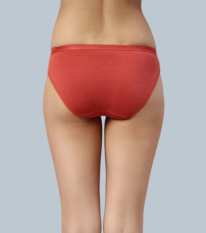 The Branded Stretch C Bikini Panty| Antimicrobial And Stain Release Finish| Cotton Spandex -Pack Of 5 |CR01