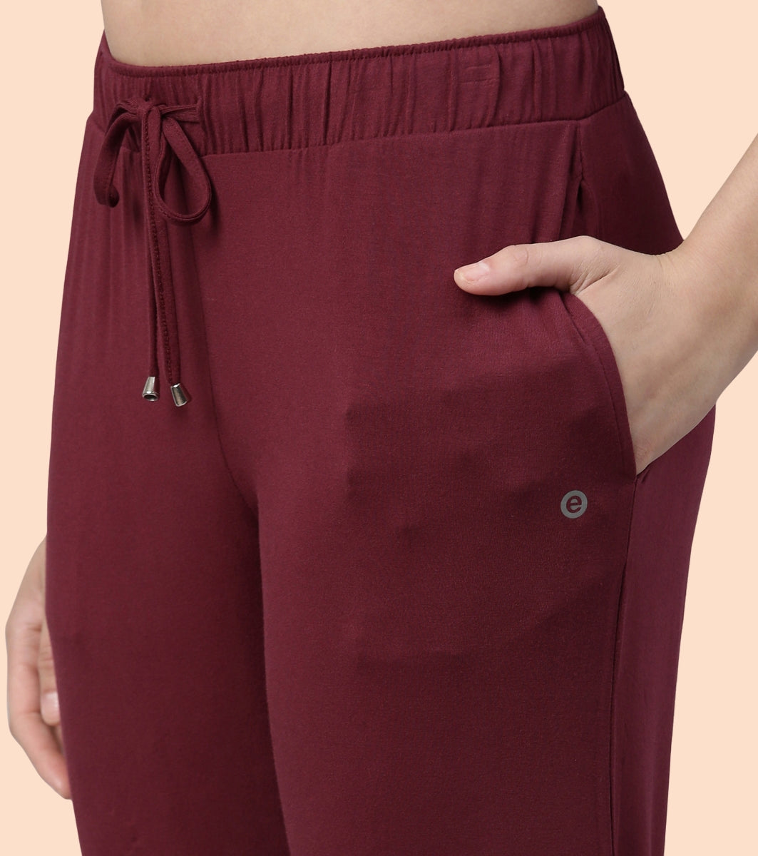 Lazy Pant | Pull-On Flannel Pants With Satin Adjustable Waist Drawstring & Pockets