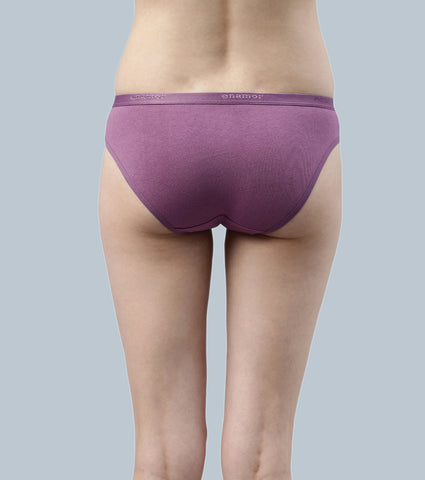 The Branded Stretch C Bikini Panty| Antimicrobial And Stain Release Finish| Cotton Spandex -Pack Of 5 |CR01