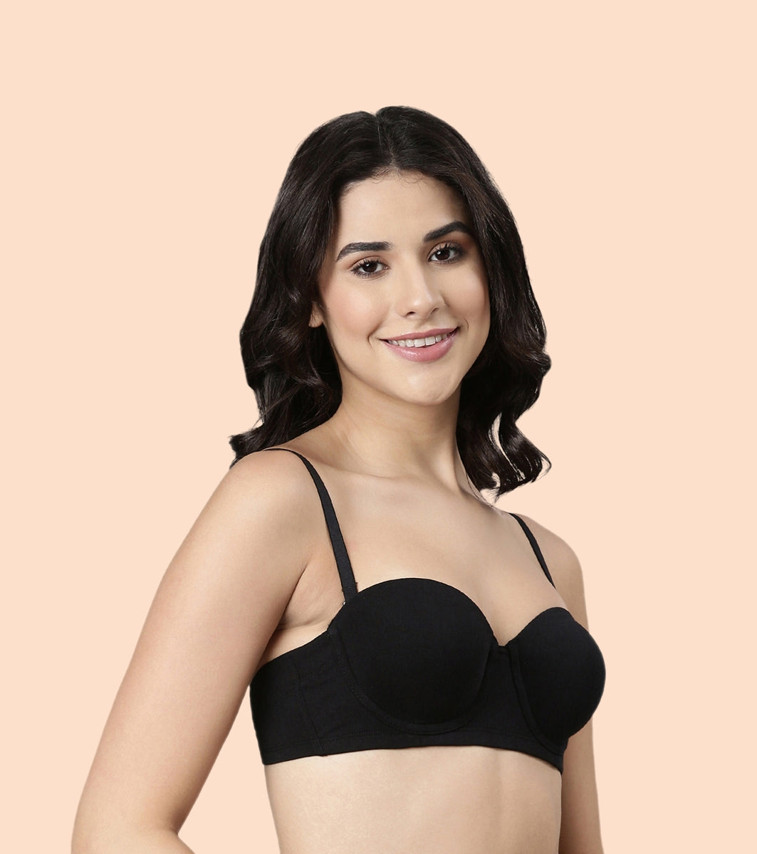 Enamor Multiway Bra For Women | High Coverage Cotton Strapless Bra For No Spill Coverage | A078Enamor Multiway Bra For Women | High Coverage Cotton Strapless Bra For No Spill Coverage | A078