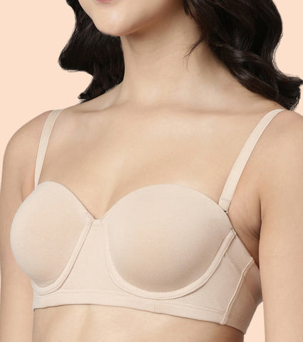 Enamor Multiway Bra For Women | High Coverage Cotton Strapless Bra For No Spill Coverage | A078Enamor Multiway Bra For Women | High Coverage Cotton Strapless Bra For No Spill Coverage | A078