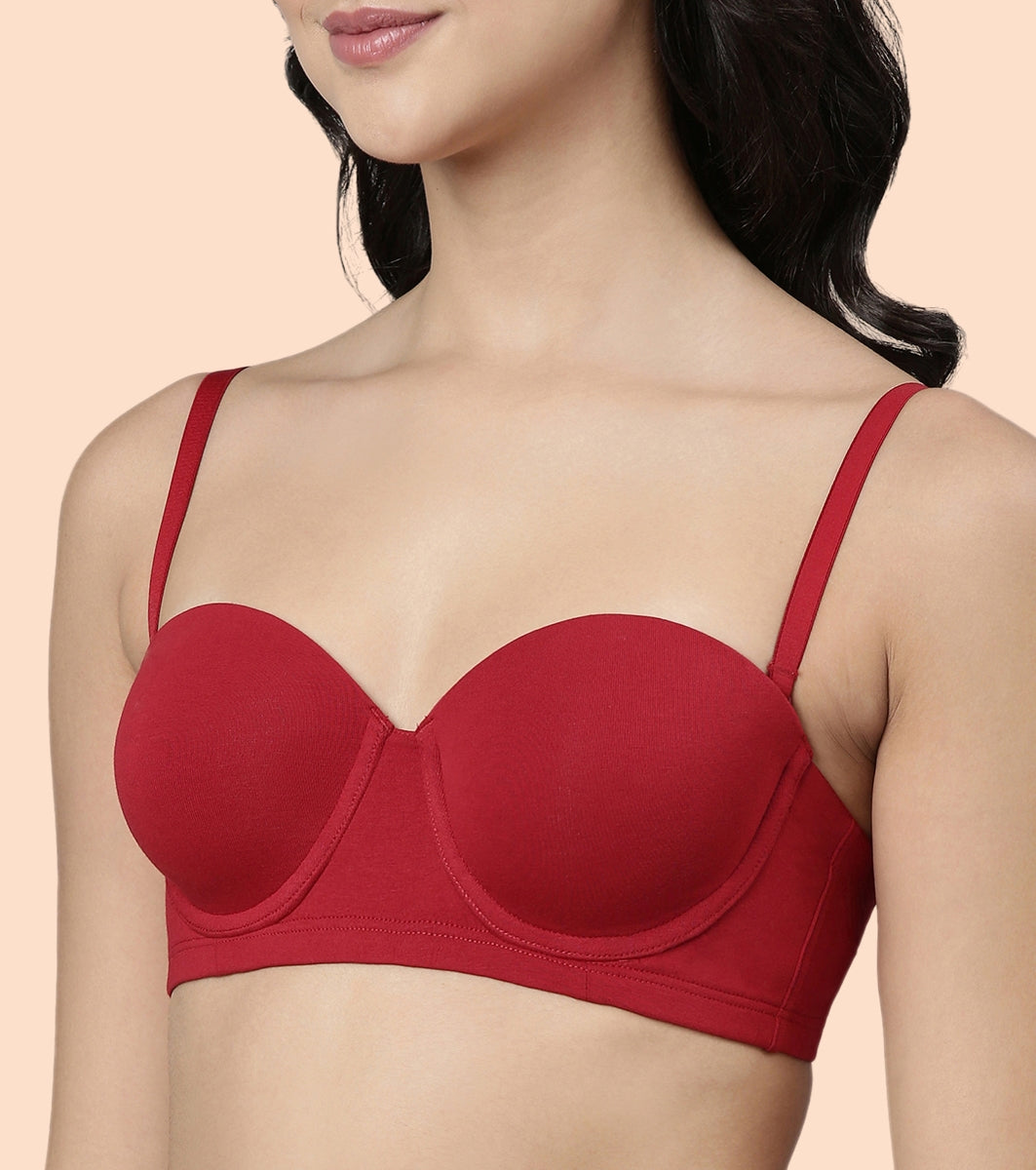 Enamor Multiway Bra For Women | High Coverage Cotton Strapless Bra For No Spill Coverage | A078Enamor Multiway Bra For Women | High Coverage Cotton Strapless Bra For No Spill Coverage | A078