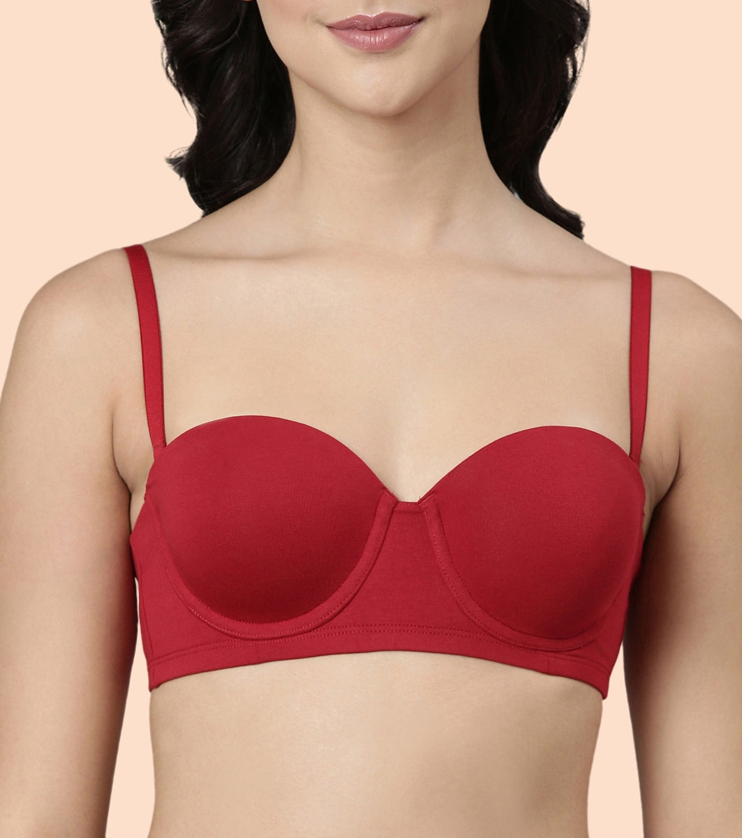 Enamor Multiway Bra For Women | High Coverage Cotton Strapless Bra For No Spill Coverage | A078Enamor Multiway Bra For Women | High Coverage Cotton Strapless Bra For No Spill Coverage | A078