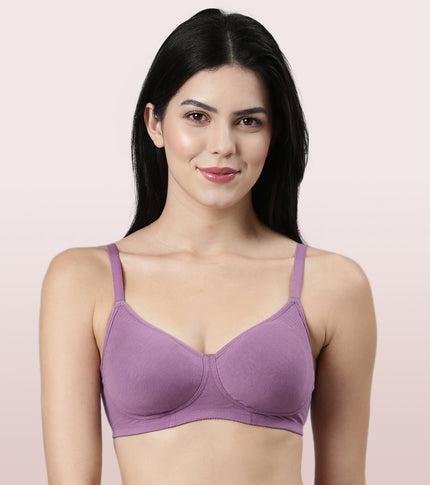 Enamor Fab-Cool Stretch Cotton Everyday Bra for Women- High Coverage, Non Padded and Wirefree