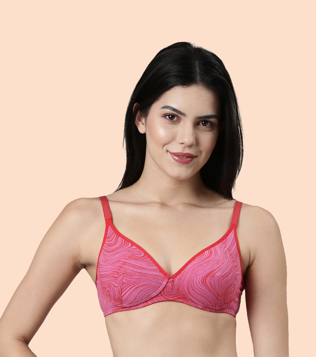 Enamor Perfect Coverage Cotton T-shirt Bra for Women- Padded and Wirefree