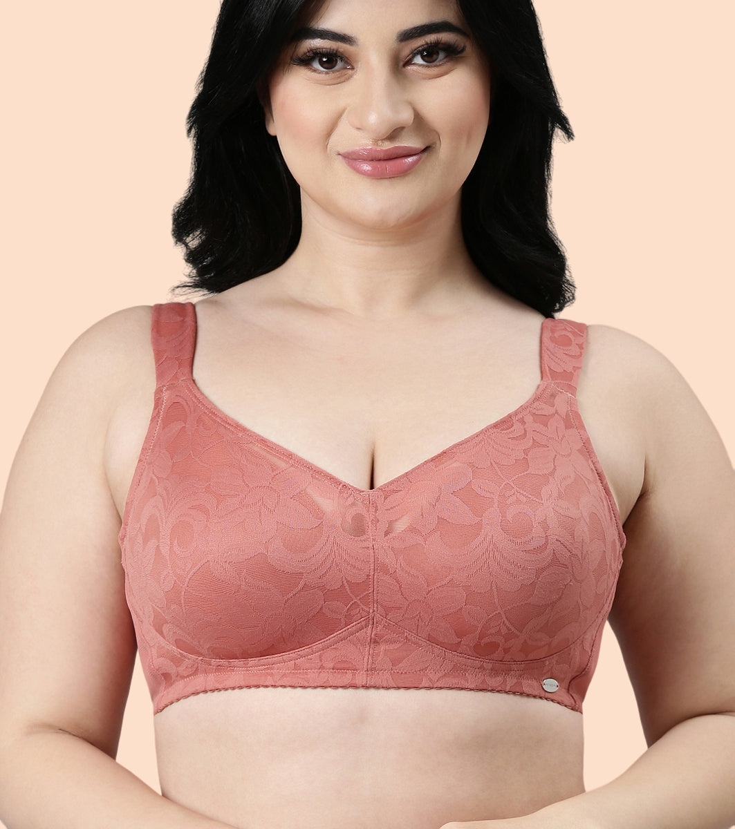 Enamor Body Transform F122 Smooth and Ultra Light Curve Super Support Bra for Women- Full Coverage, Non Padded and Wirefree