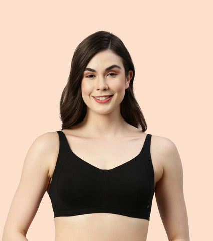 Enamor Intellifresh A058 Eco-antimicrobial Cotton Minimizer Bra for Women- Full Coverage, Padded and Wirefree - Pale Skin