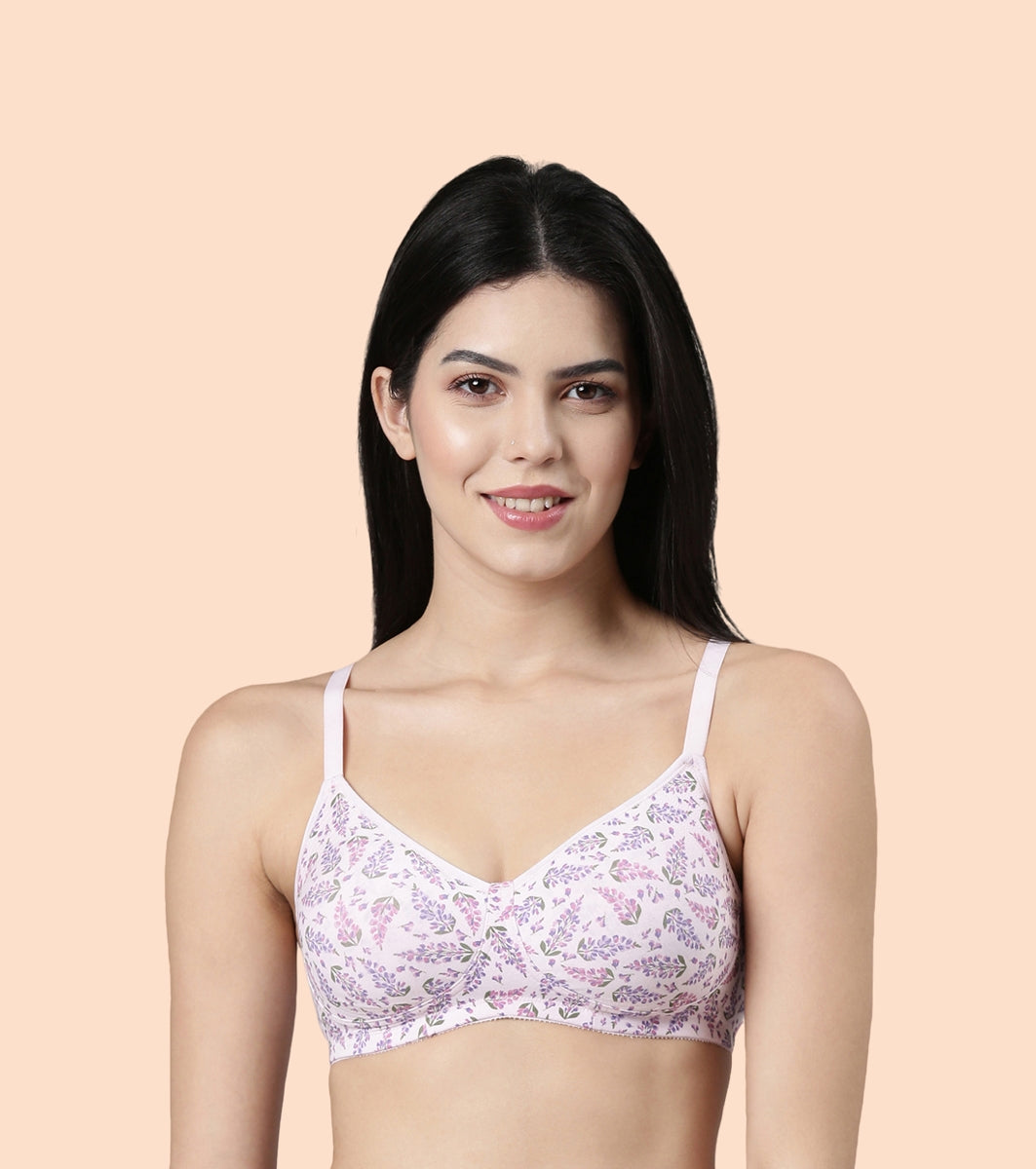 Enamor Fab-Cool Stretch Cotton Everyday Bra for Women- High Coverage, Non Padded and Wirefree