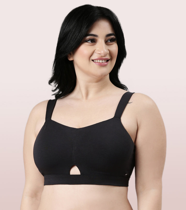 Marks and Spencer Women's Pleated Total Support Non Wired Padded Full Cup T-Shirt  Bra, Black, 32C at  Women's Clothing store