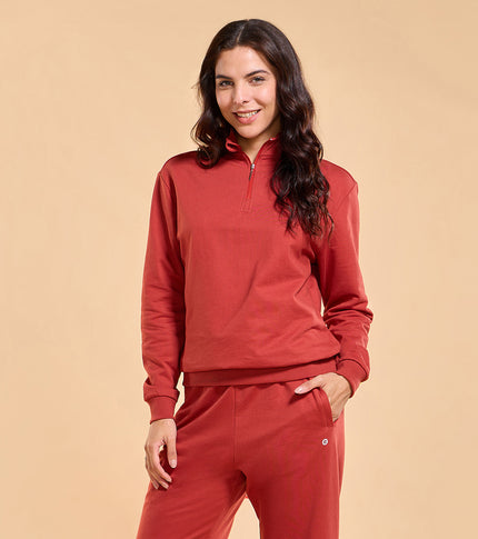 Enamor E904 Cotton Rich Fleece Sweatshirt - Relaxed Fit, Regular Length