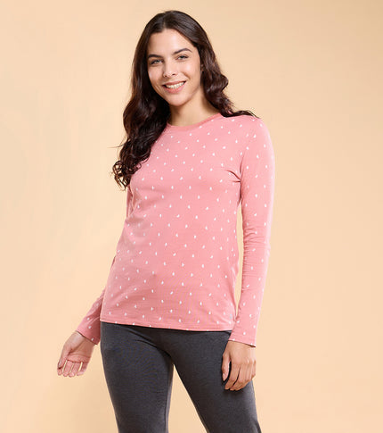 Enamor E257 Essentials Cotton Long Sleeve Crew Tee