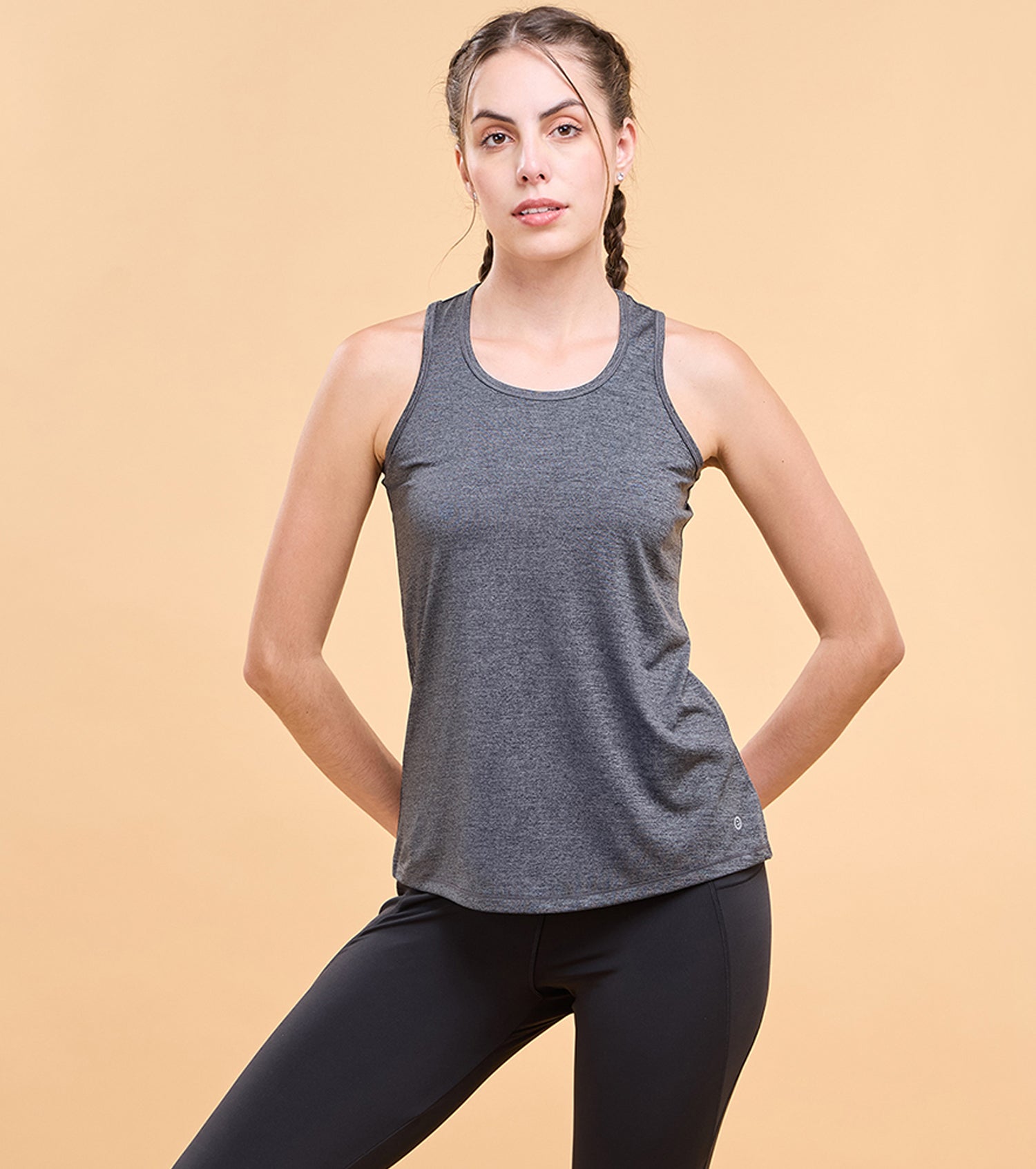 Enamor Womens Athleisure A308- Basic Workout Dry Fit Crew Neck Activewear Tee
