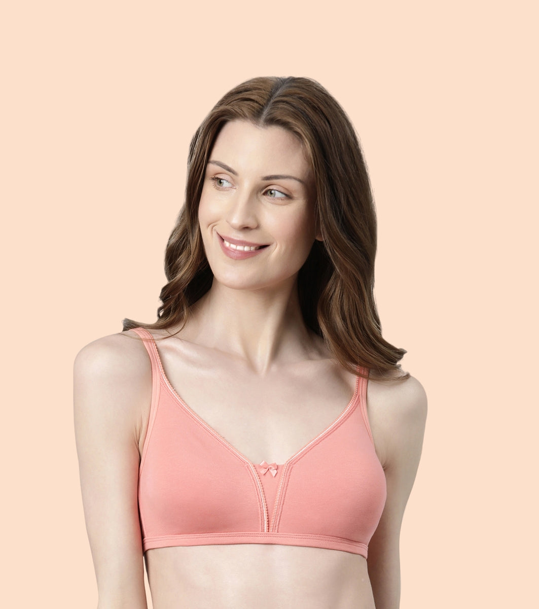 Enamor Stay New Comfort Triangle Cotton T-Shirt Bra | A072