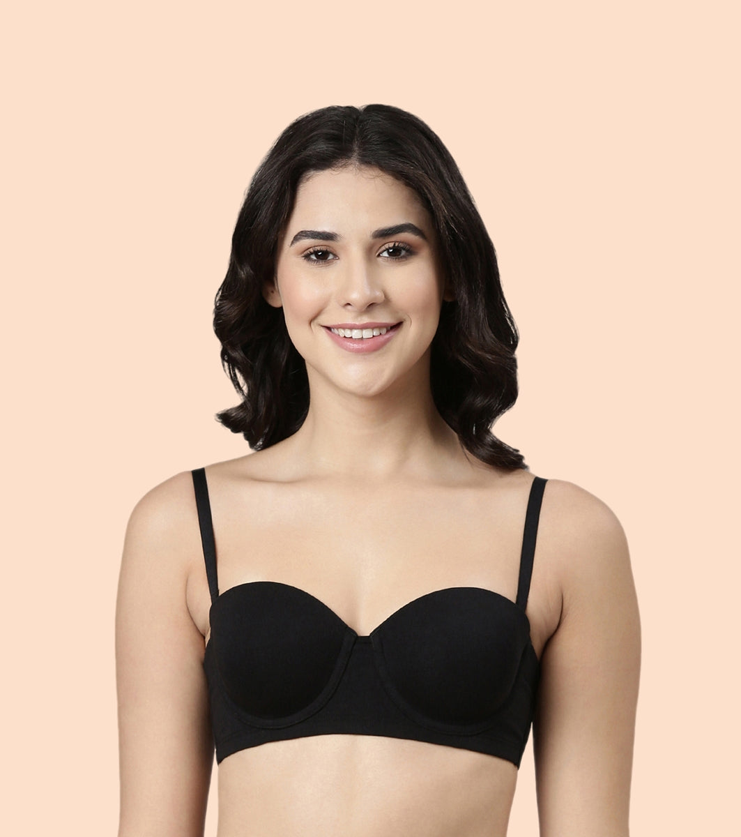 Enamor Multiway Bra For Women | High Coverage Cotton Strapless Bra For No Spill Coverage | A078Enamor Multiway Bra For Women | High Coverage Cotton Strapless Bra For No Spill Coverage | A078