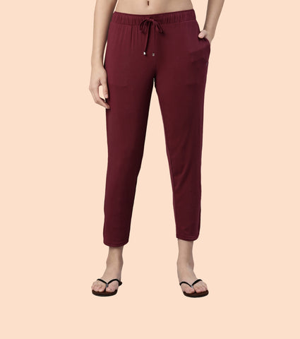 Lazy Pant | Pull-On Flannel Pants With Satin Adjustable Waist Drawstring & Pockets