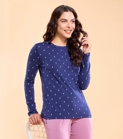 Enamor E257 Essentials Cotton Long Sleeve Crew Tee