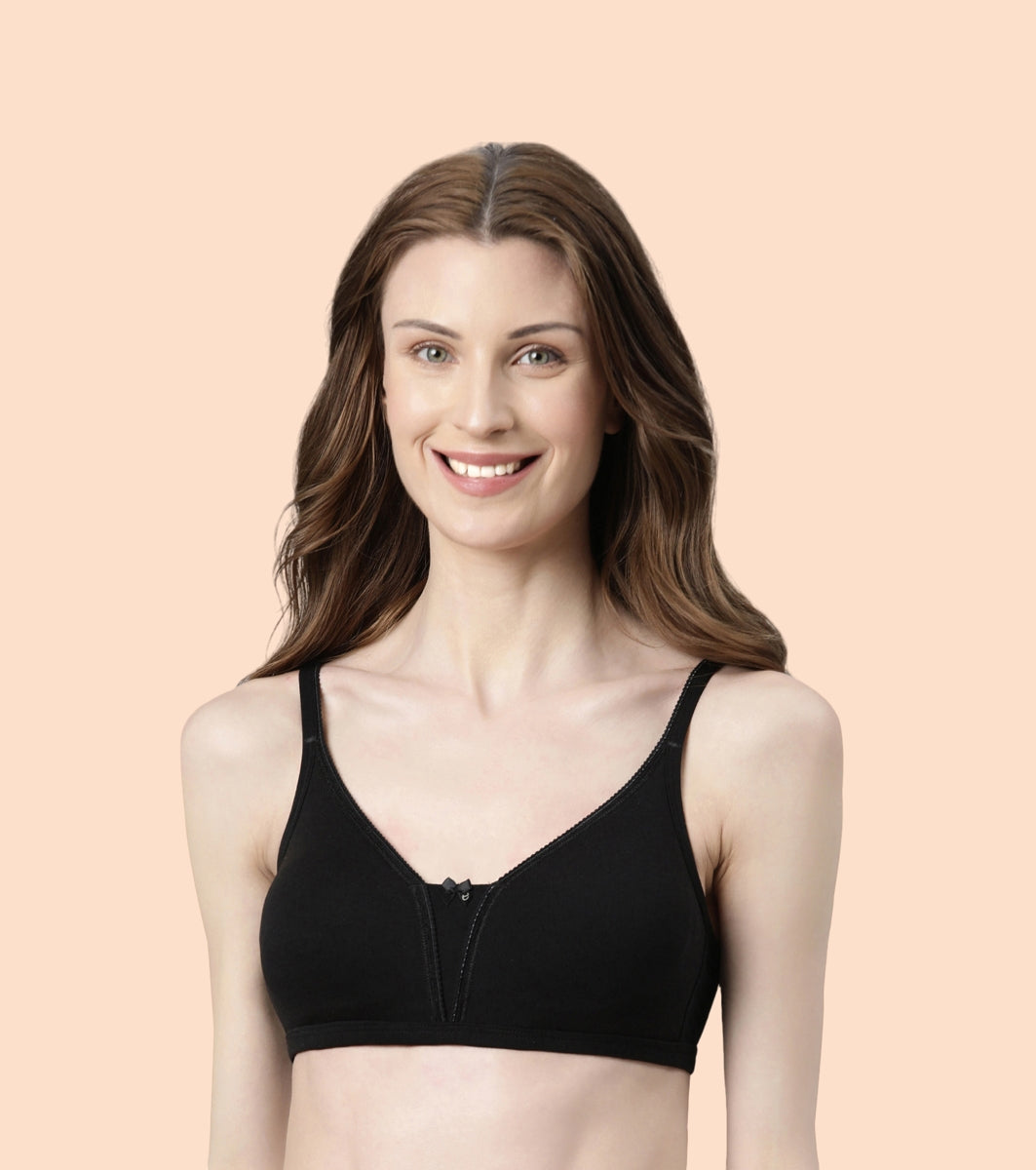 Enamor Stay New Comfort Triangle Cotton T-Shirt Bra | A072