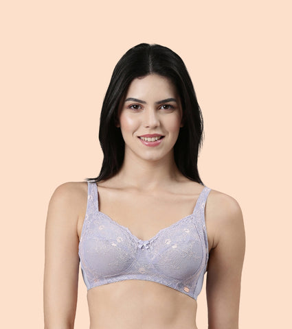 Enamor F129
LACE CONTOUR BRA
NON-PADDED WIREFREE HIGH COVERAGE