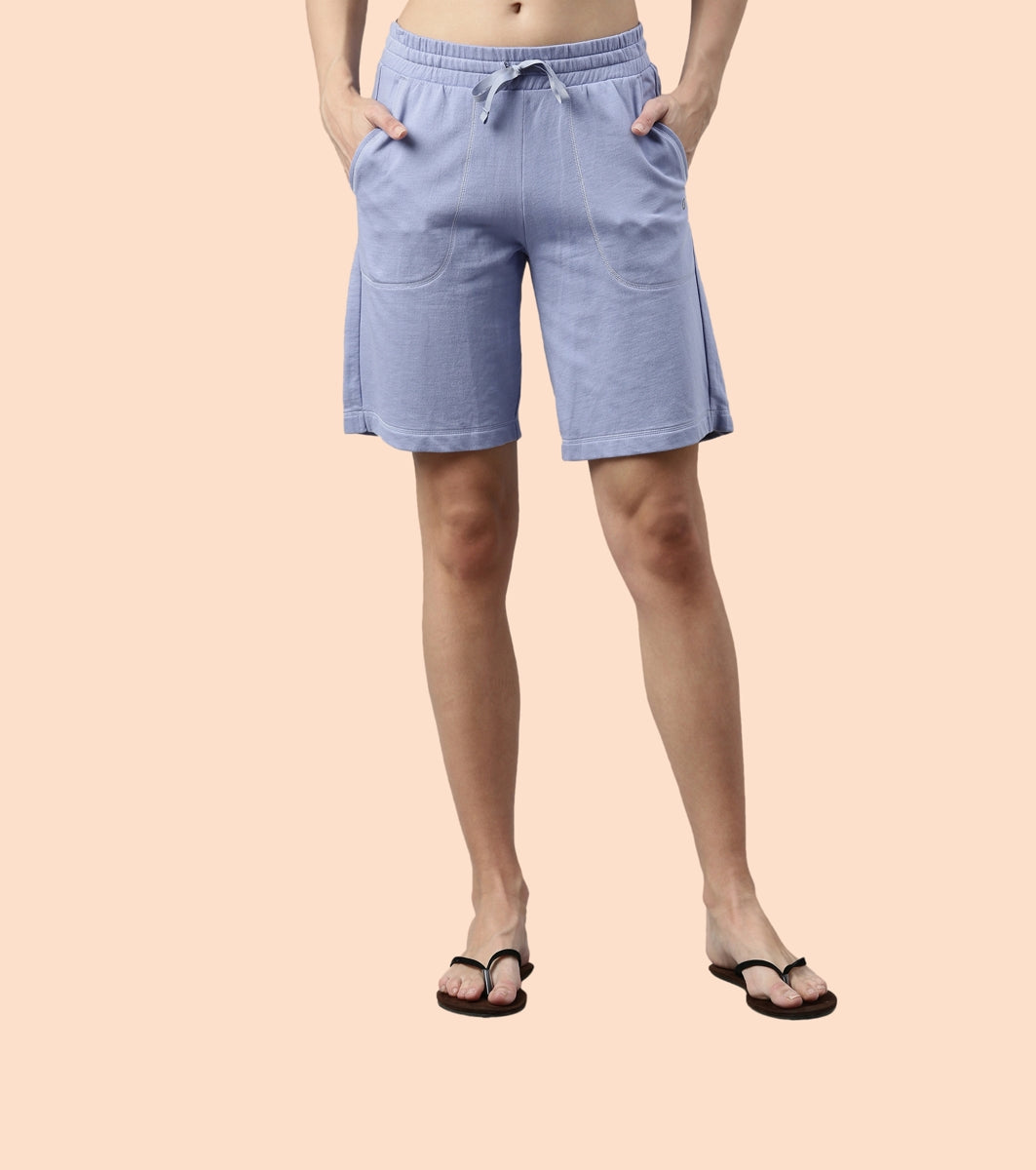 Relax Bermuda | Knee Length Shorts With Adjustable Waistband & Pockets