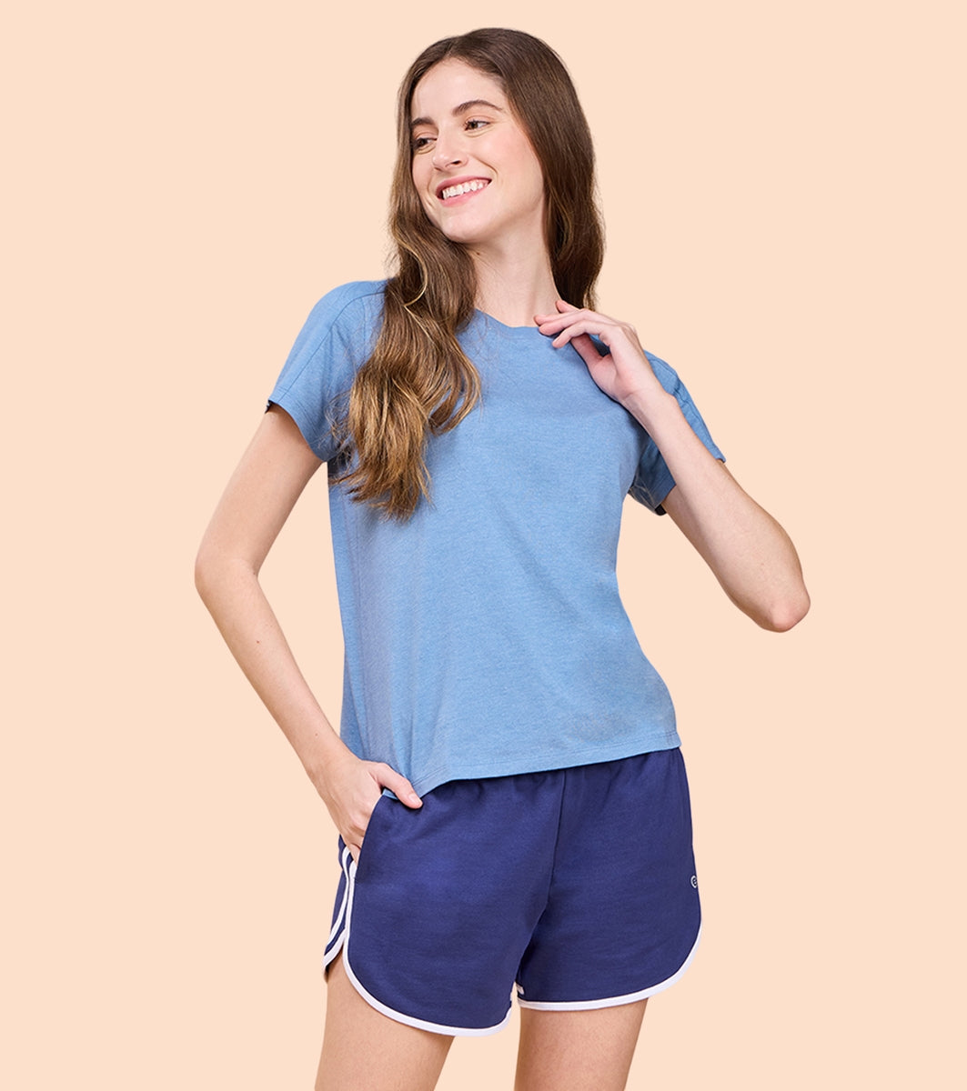 Enamor E702 Boxer Shorts - Cotton Terry Shorts with Contrast Binding for Stylish Comfort