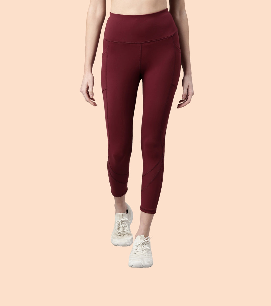 Active Cottony Legging| Feels Like Cotton Dry Fit High Waist 7/8th Length Legging