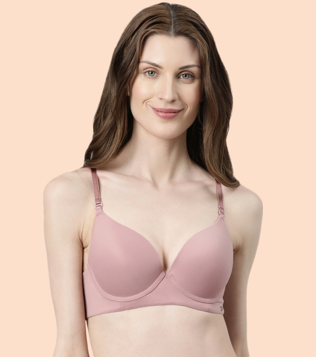 Enamor Body Transform F114 Air Brush Multiway Plunge Push-Up Bra for Women- Medium Coverage, Padded and Wired