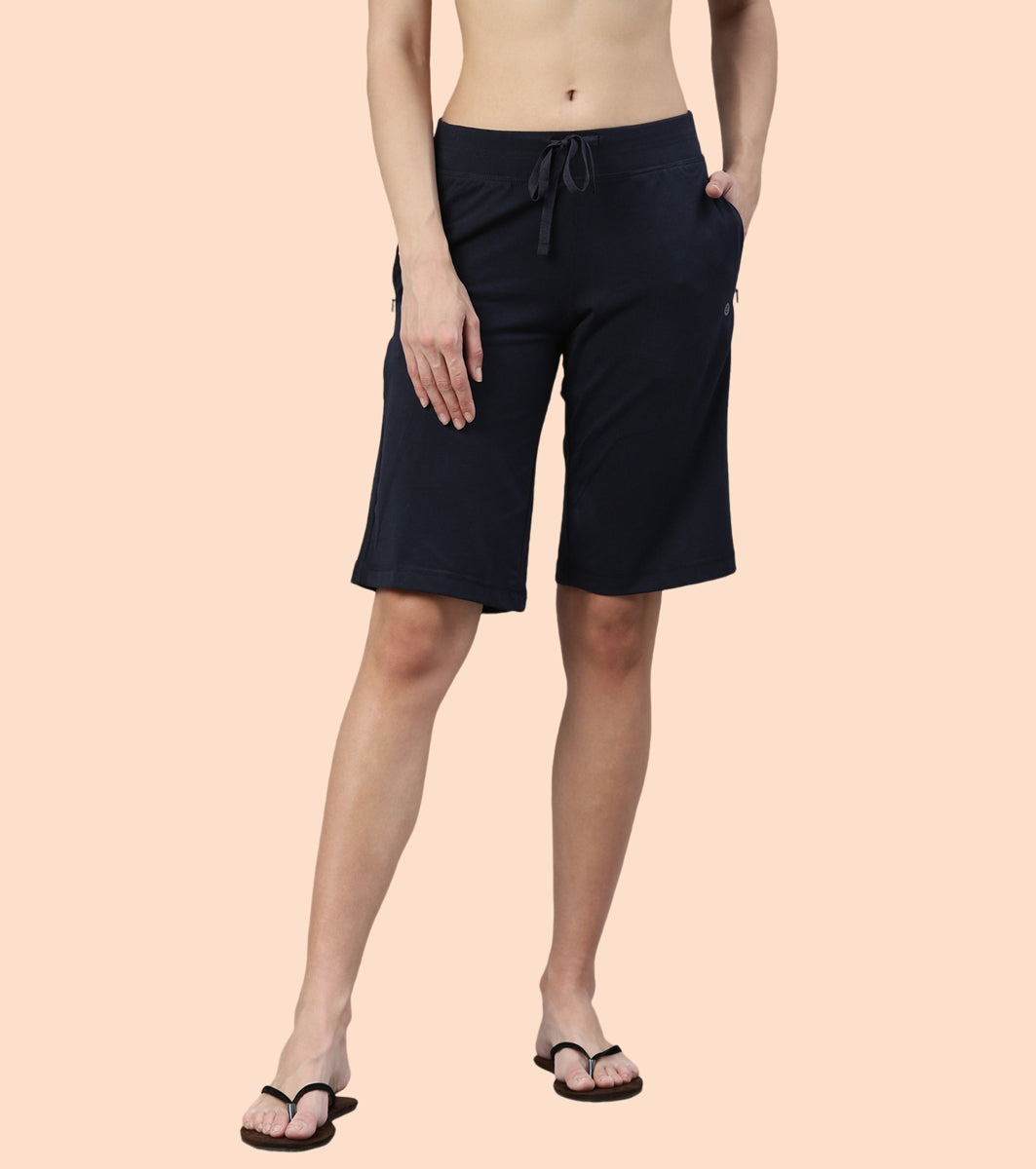 City Shorts | Cotton Knee Length Shorts