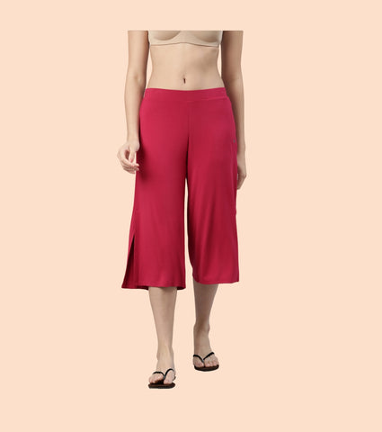 Shop In Culotte | Crop Length Culotte With Smart Side Slits