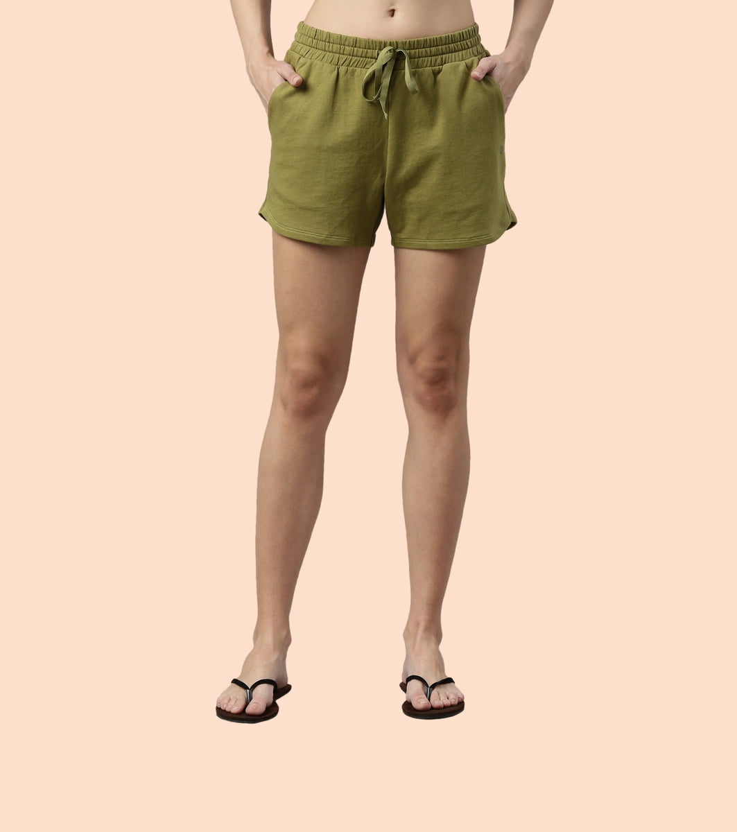 Comfy Shorts | Terry Shorts With Adjustable Waistband & Pockets