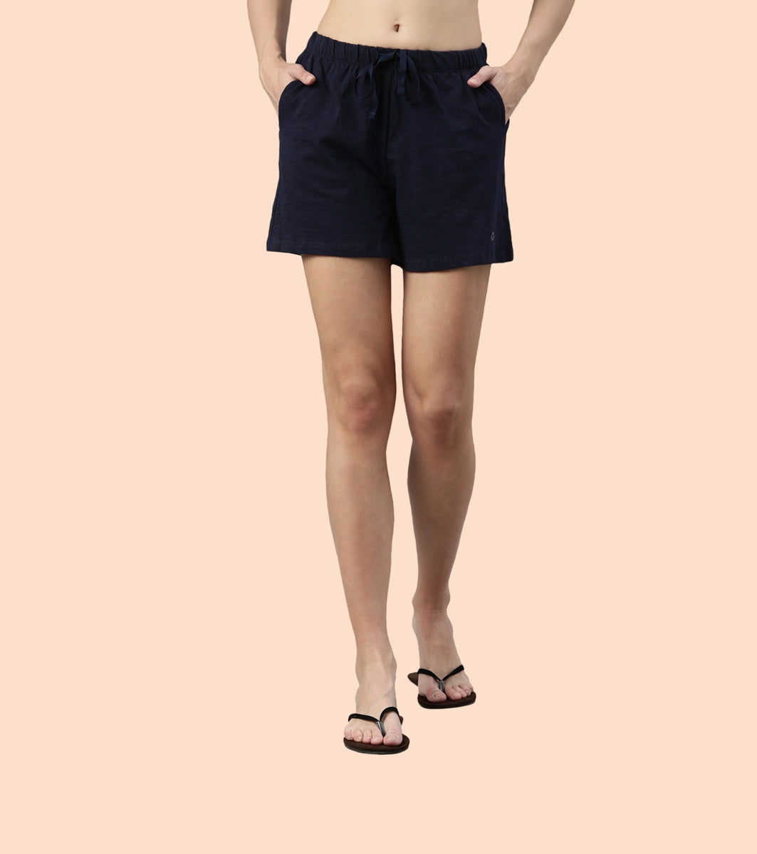 Basic Shorts | Mid-Thigh Length Jersey Shorts With Pockets