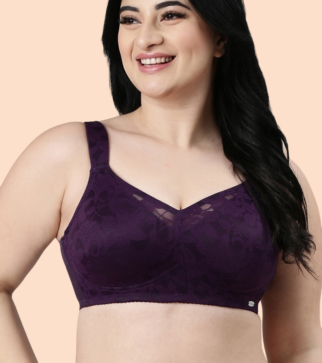 Enamor Body Transform F122 Smooth and Ultra Light Curve Super Support Bra for Women- Full Coverage, Non Padded and Wirefree