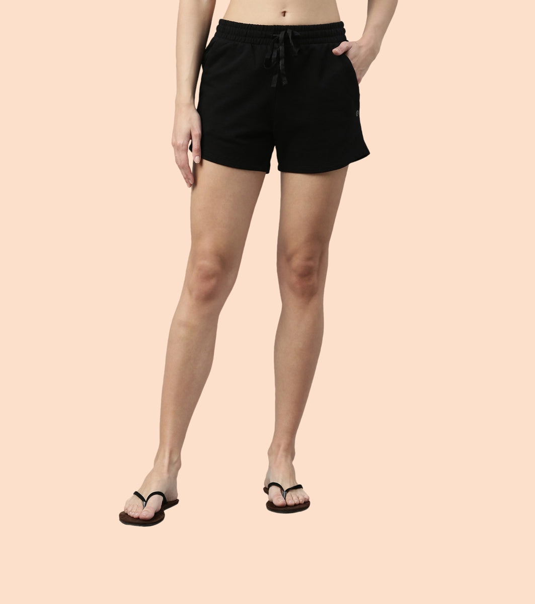 Comfy Shorts | Terry Shorts With Adjustable Waistband & Pockets