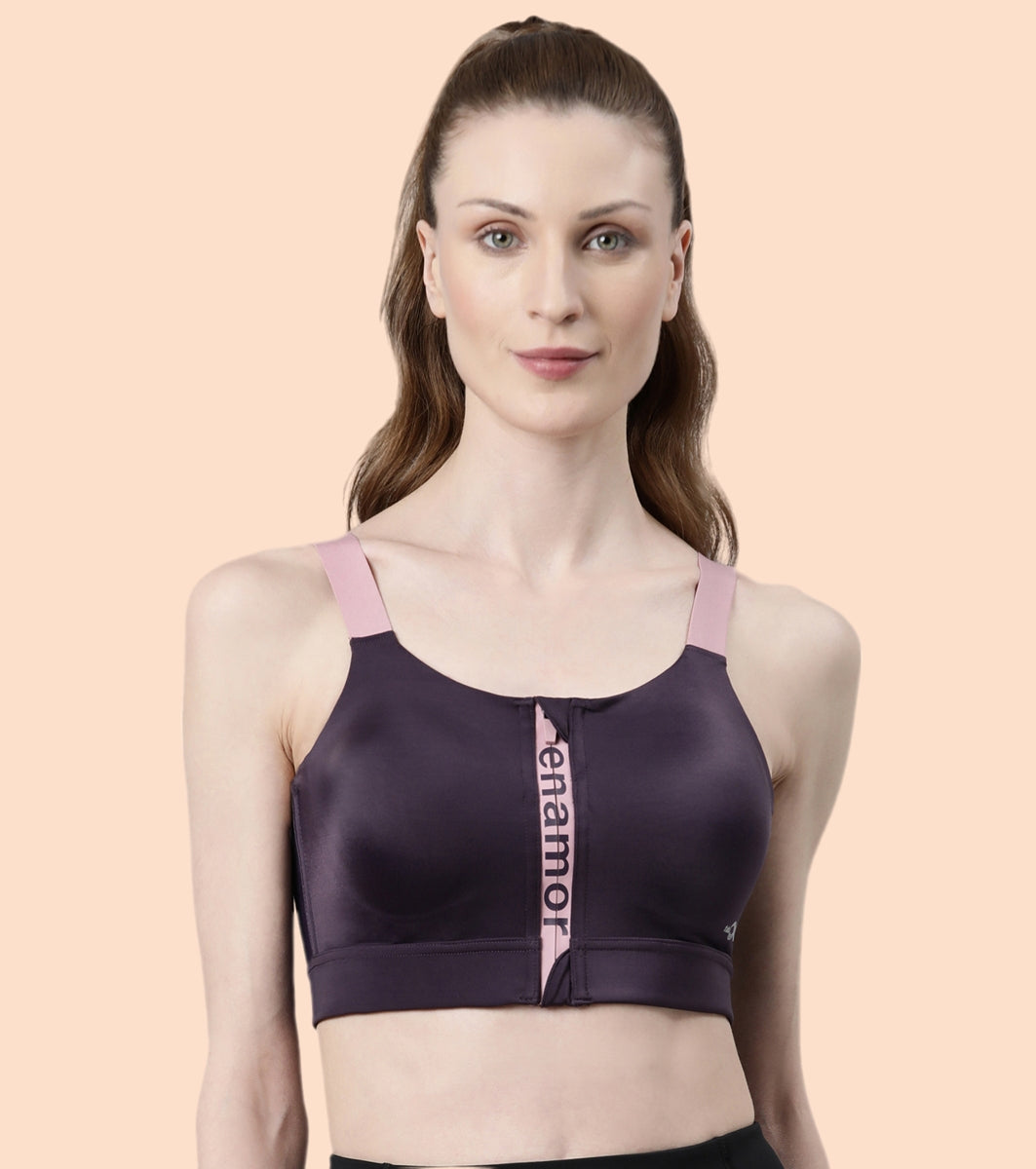 Enamor Front Open Bounce Control High Impact Sports Bra | SB29