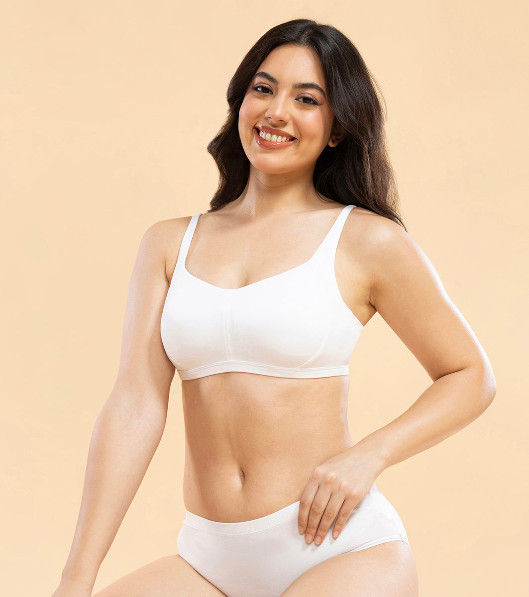 Enamor A058 Cotton Eco-Antimicrobial Comfort Minimizer Bra