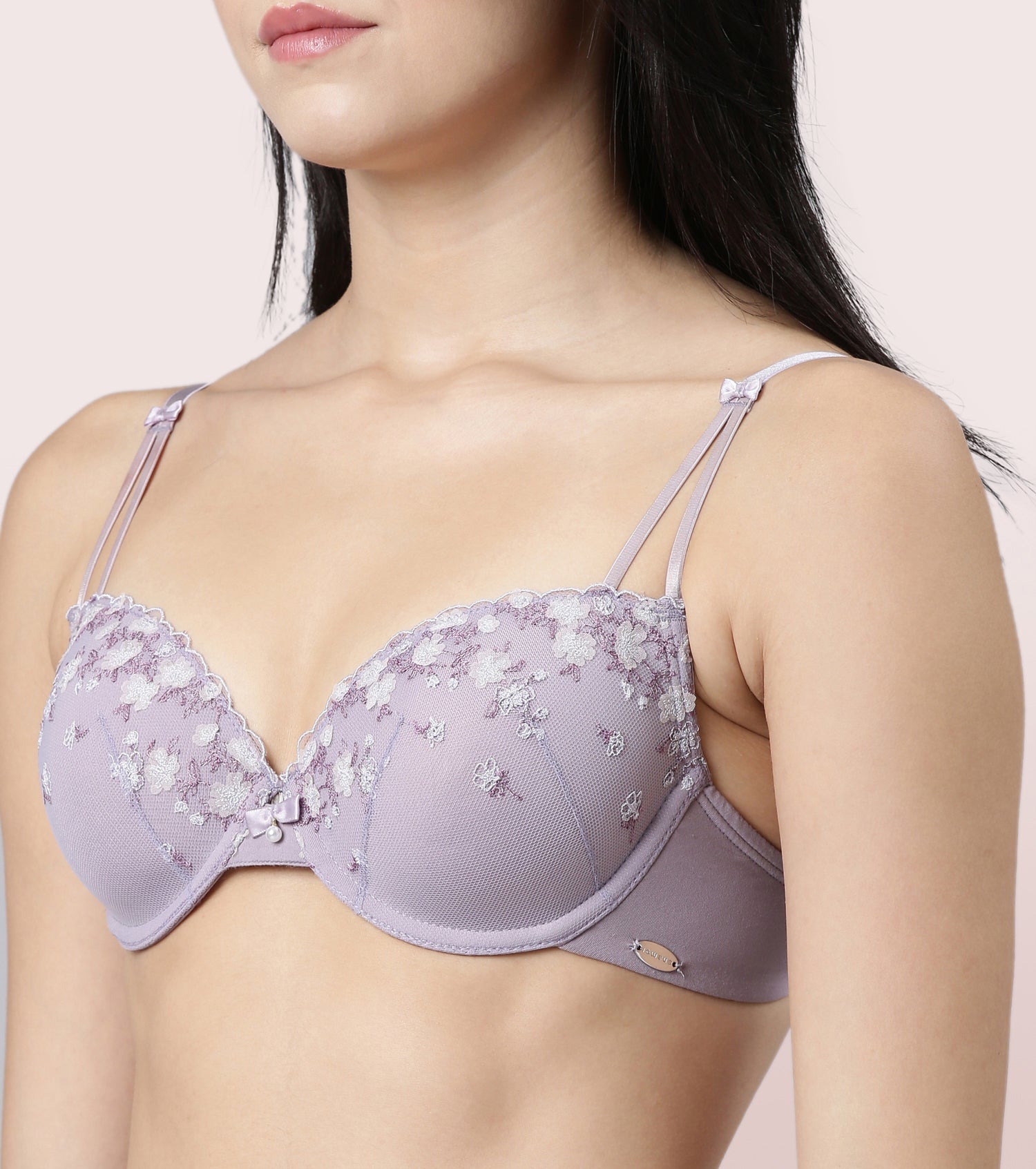 Enamor F129 LACE CONTOUR BRA NON-PADDED WIREFREE HIGH COVERAGE