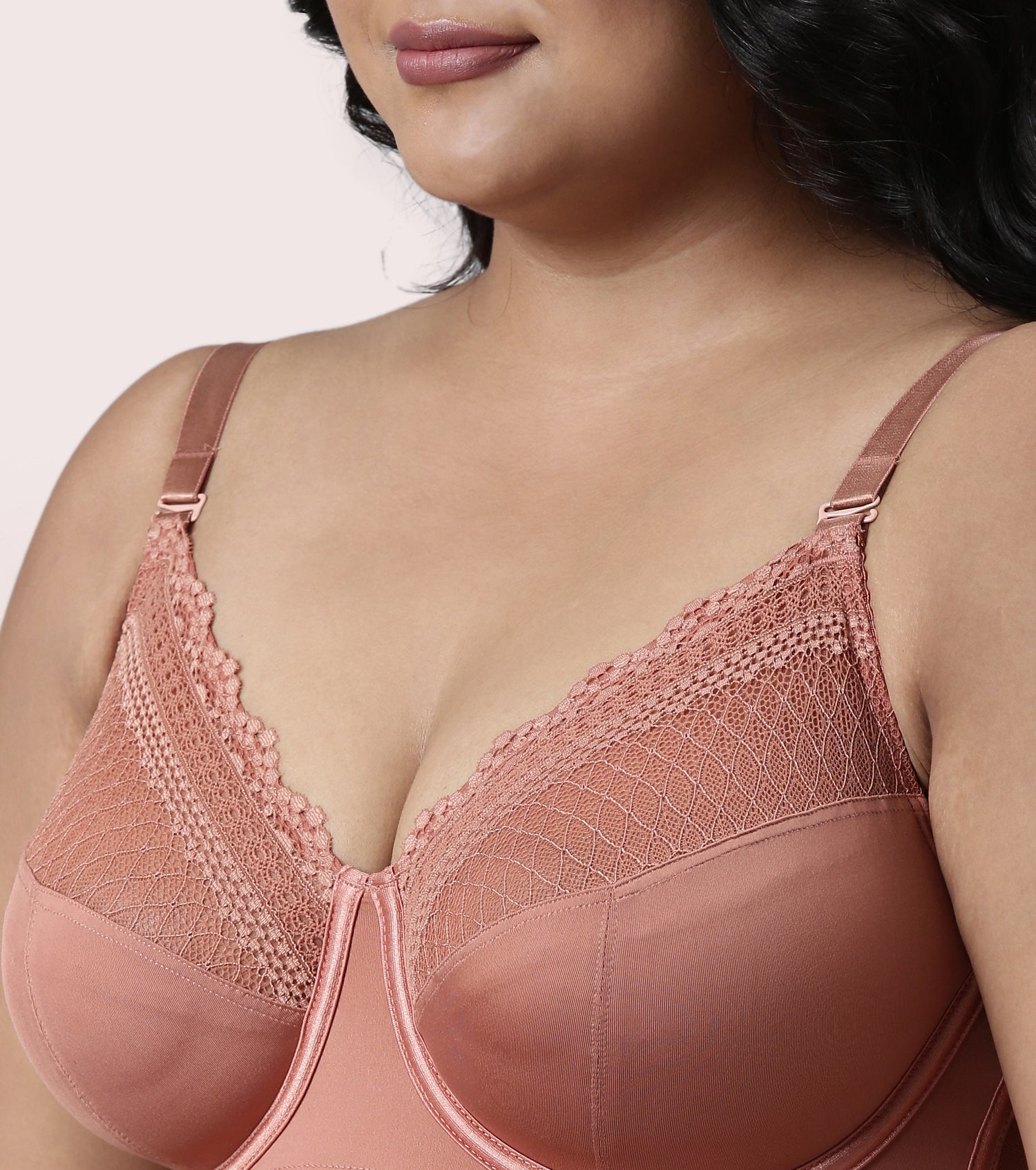 Buy Enamor F125 Longline Comfort Padded Wirefree High Coverage Lace Bra  online