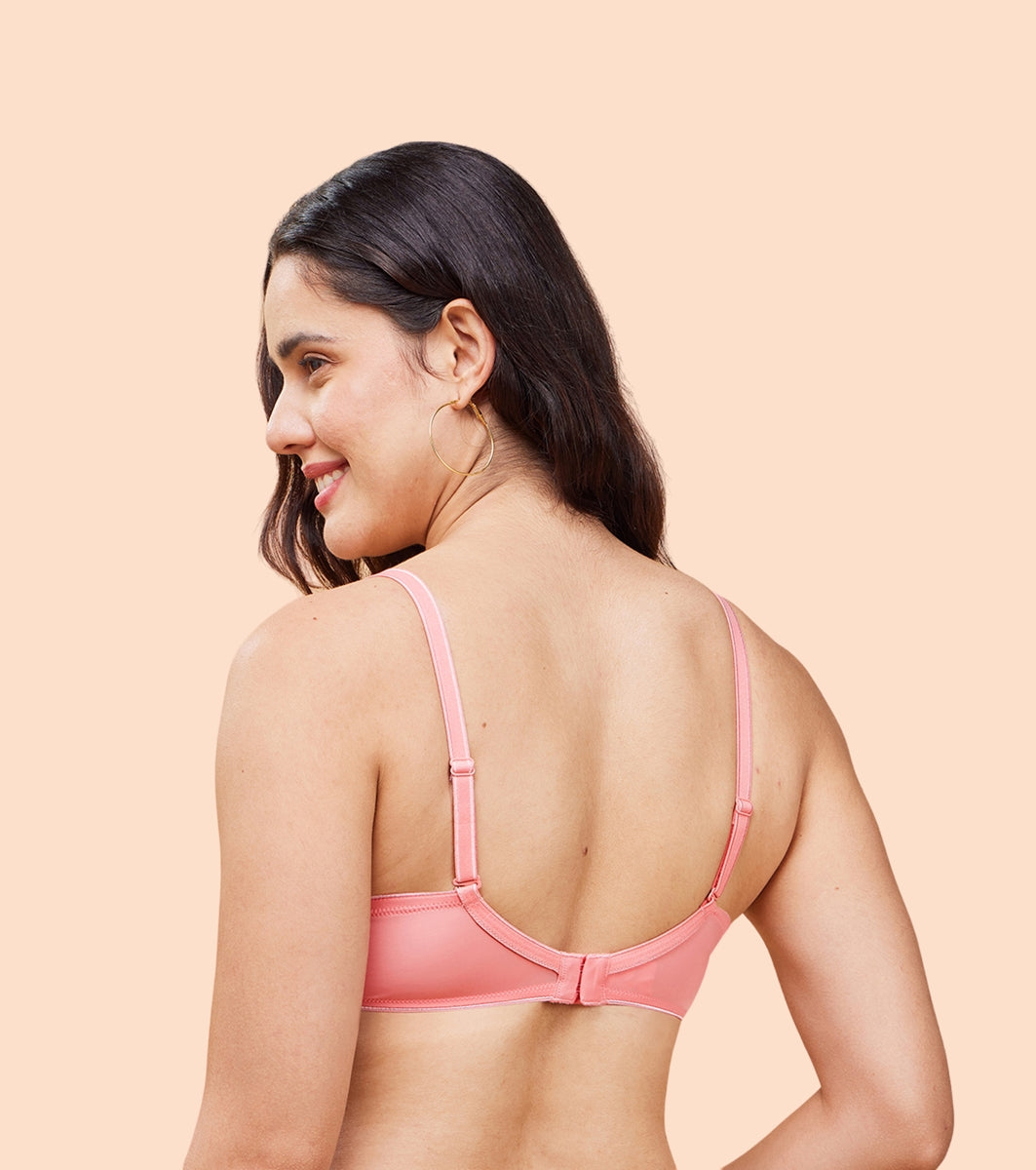 Enamor Dope Dye F165 Ecolite Fabric Smooth Support Bra for Women - Padded, Wirefree and High Coverage