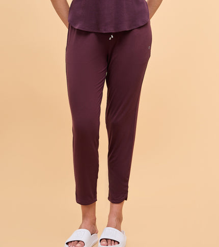 Enamor Essentials Womens E048-Mid Rise 7/8th Relaxed fit Lounge Pants