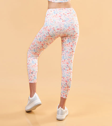 Enamor A607 Printed Legging - High-Waisted 7/8 Length Dry Fit Leggings with Stylish Prints