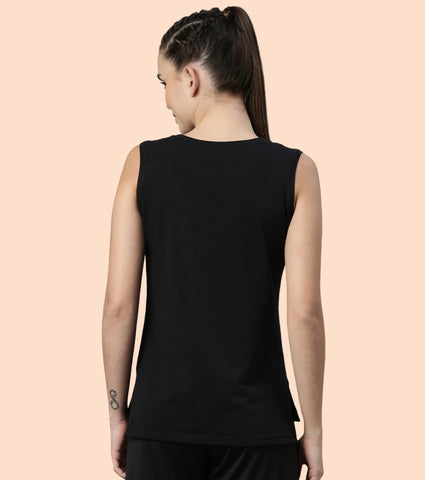 Stay Cool Tank | Crew Neck Anti-odour Stretch Cotton Muscle Tank With Graphic Print