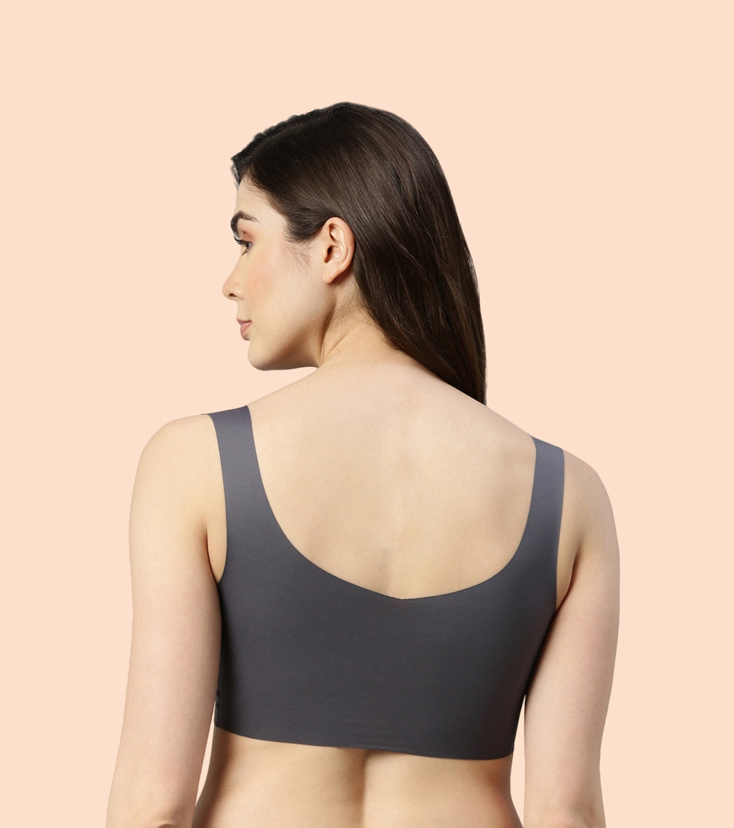 Enamor InvisiBra F070 Ultra Smooth Freedom Bra for Women- Padded Wirefree and Full Coverage - Pale Skin