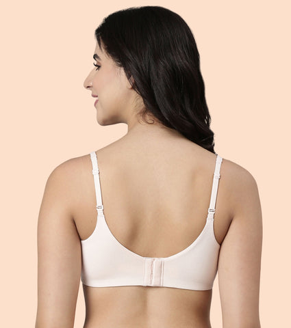 Enamor BambooBliss A077 Ultimate Softness Innovation Bamboo Cotton Full Support T-shirt Bra for Women- High Coverage, Padded and Wirefree