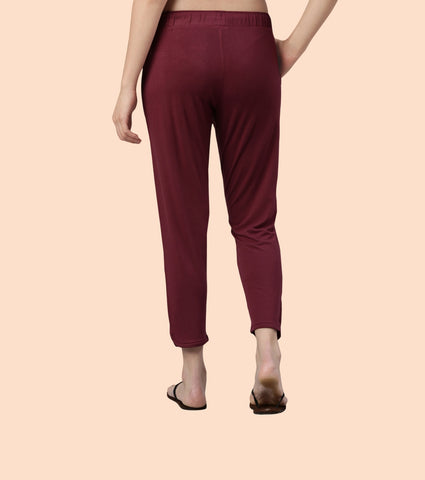 Lazy Pant | Pull-On Flannel Pants With Satin Adjustable Waist Drawstring & Pockets