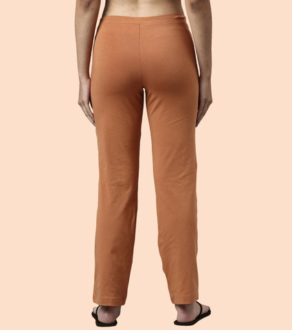 Lounge Pants | Basic Straight Leg Pants With Adjustable Drawstring And Zipper Pockets