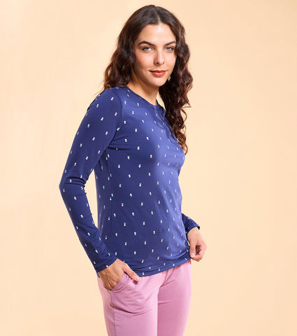 Enamor E257 Essentials Cotton Long Sleeve Crew Tee