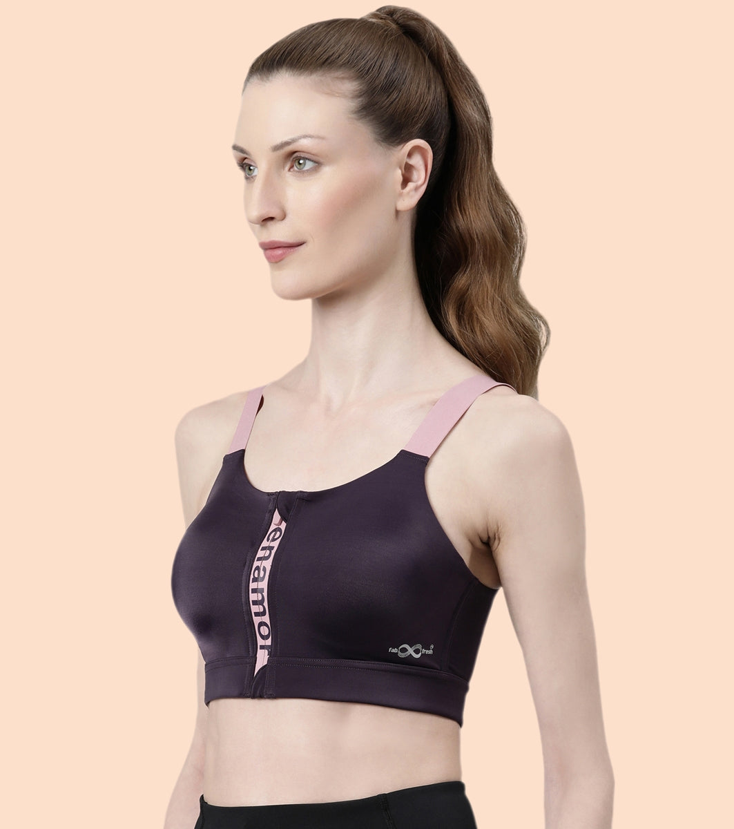 Enamor Front Open Bounce Control High Impact Sports Bra | SB29