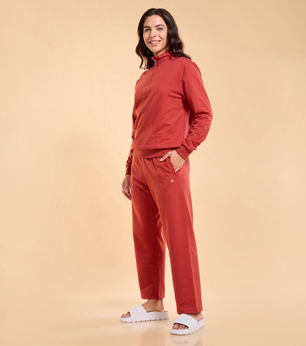 Enamor E405 – Cotton Rich Fleece Straight Pant